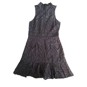 The Clothing Company Women's M  Eyelet Ruffle Hem Dress Knee Length Summer